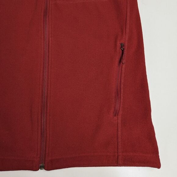 Columbia Sweater Men Small Long Sleeve Fleece Full Zip Sweater Red / Brick S - Picture 4 of 6